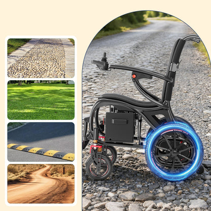 ByteTecpeak XP06 – ultraleichter Elektrorollstuhl mit Carbonfaser-Rahmenl |16 kg |30 km Reichweite