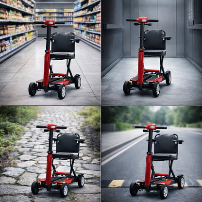 ByteTecpeak Z01 Összecsukható elektromos roller üléssel, 250 W, Piros